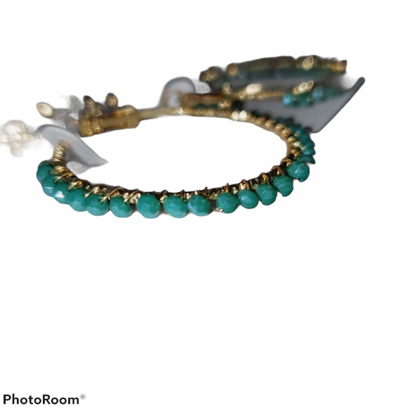 NEW Time and Tru Trio Set of Green and Gold Earrings - Picture 3 of 6